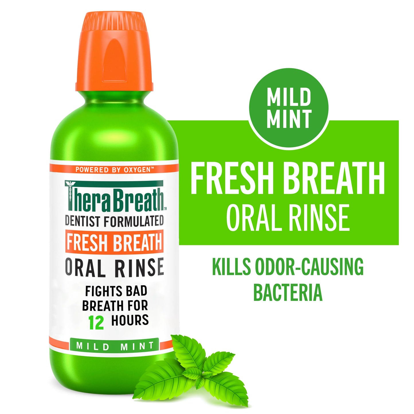 Fresh Breath Oral Rinse Mouthwash – Bye Bye Bad Breath, Mild Mint Formula