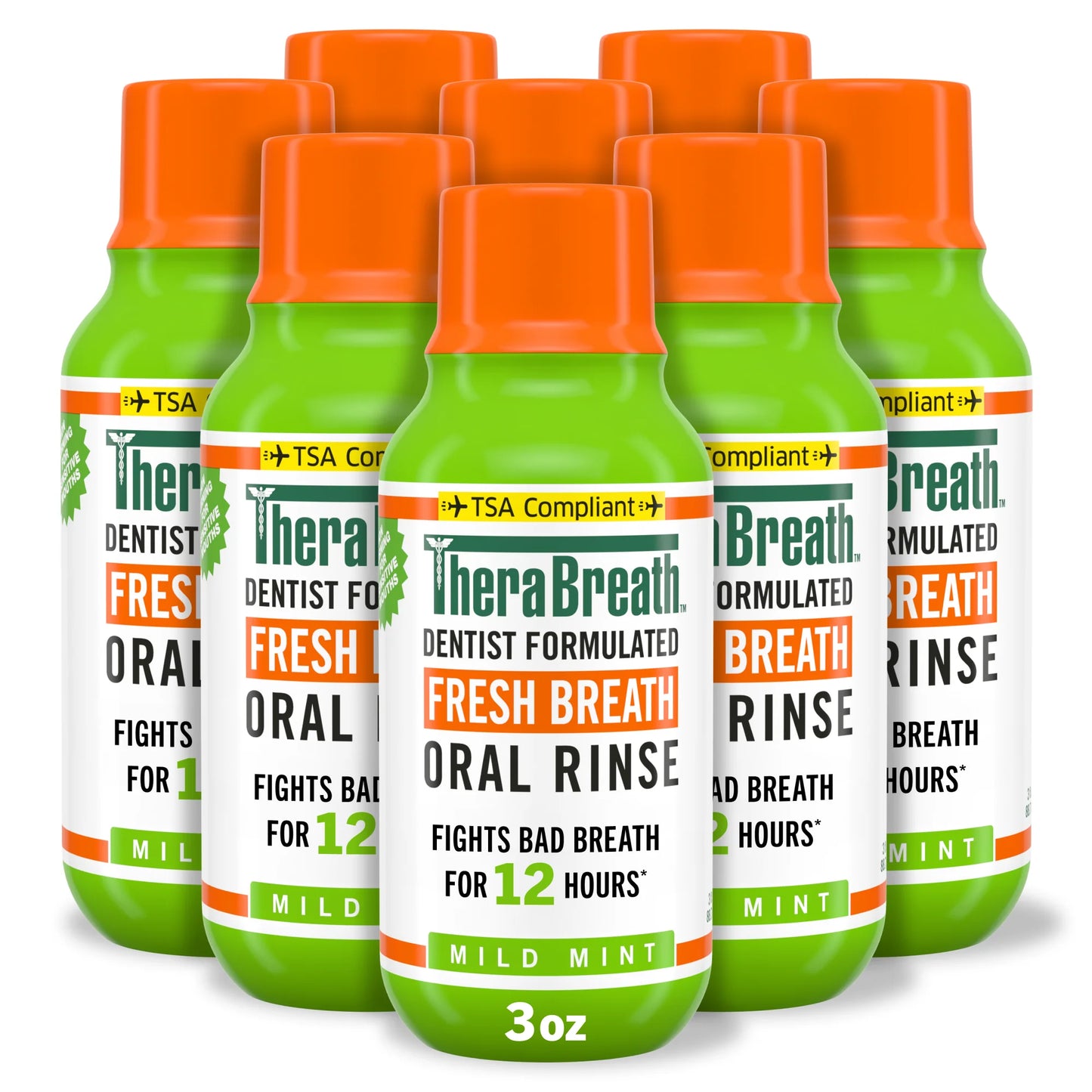 Fresh Breath Oral Rinse Mouthwash – Bye Bye Bad Breath, Mild Mint Formula