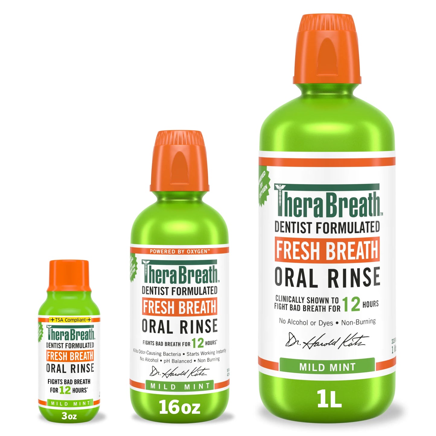 Fresh Breath Oral Rinse Mouthwash – Bye Bye Bad Breath, Mild Mint Formula